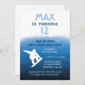 Snowboarding op uitnodiging van verjaardagsfeestje (Voorkant / Achterkant)