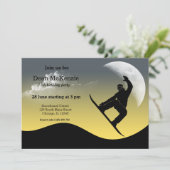 Snowboarding Party Kaart (Staand voorkant)