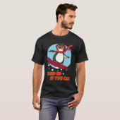 Snowboarding Penguin blijft omhoog als u T-shirt (Voorkant volledig)