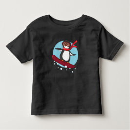 Snowboarding Penguin Kinder Shirts