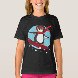 Snowboarding Penguin T-shirt