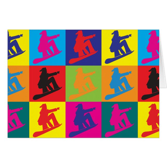 Snowboarding Pop Art (Voorkant Horizontaal)