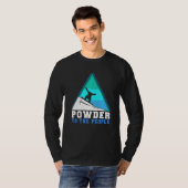 Snowboarding Powder To The People Premium T-shirt (Voorkant volledig)