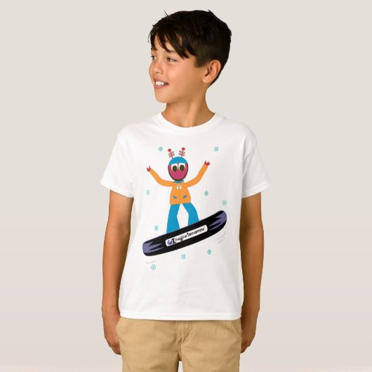 Snowboarding Puterbug T-shirt (Voorkant volledig)