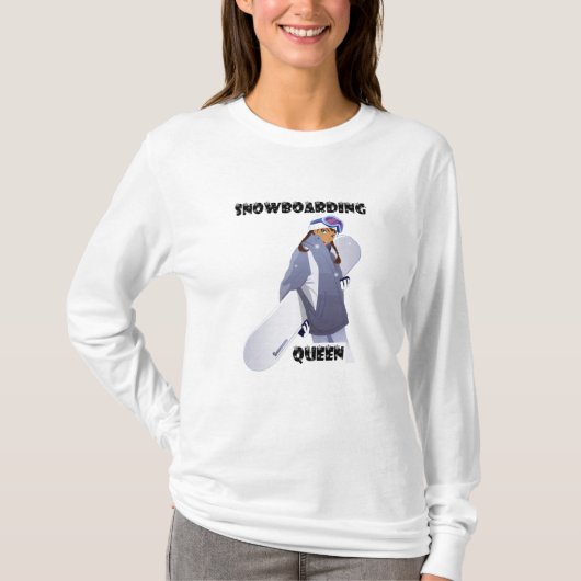 Snowboarding Queen T-Shirt (Voorkant)