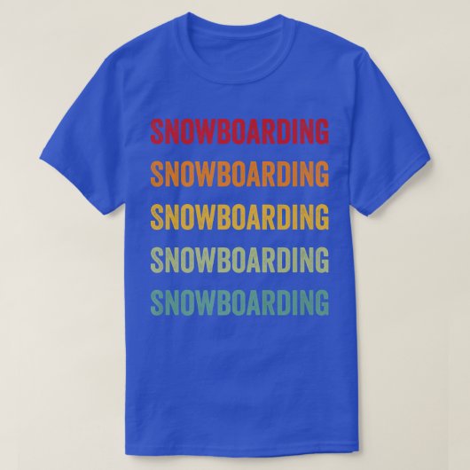 Snowboarding Rainbow Design, Snowboarding Sport Co T-shirt (Design voorkant)