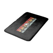 Snowboarding Retro hartslag Badmat (Gekanteld)