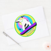 Snowboarding Ronde Sticker (Envelop)