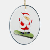 Snowboarding Santa Keramisch Ornament (Rechts)