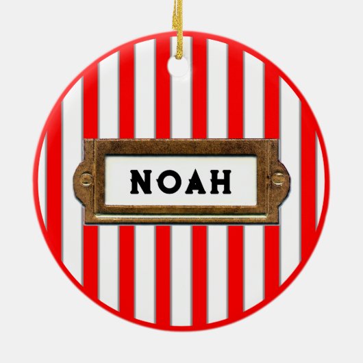 Snowboarding Santa Keramisch Ornament (Achterkant)