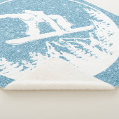 Snowboarding Sherpa Blanket Deken (3/4)