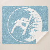 Snowboarding Sherpa Blanket Deken (Voorkant (horizontaal))