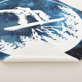 Snowboarding Sherpa Blanket Deken (3/4)