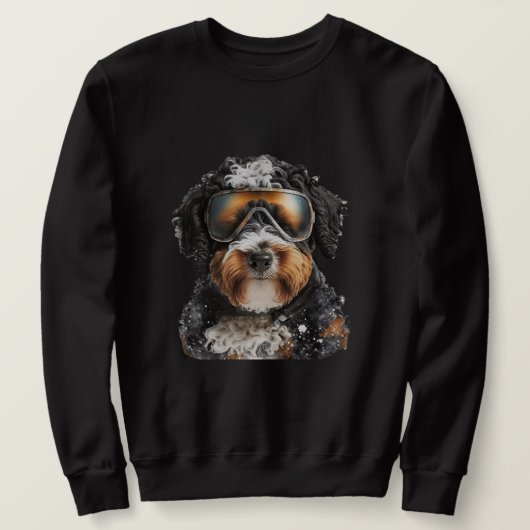 Snowboarding Ski Bernedole Bernese Dog Dad Trui (Design voorkant)