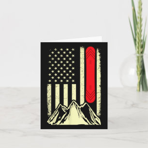 Snowboarding Skiing Snowboard American Flag Snowbo Kaart