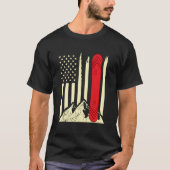 Snowboarding Skiing Snowboard American Flag Snowbo T-shirt (Voorkant)