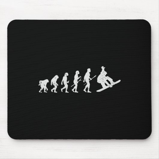 Snowboarding Skiing Snowboarder Winter Funny Evolu Muismat (Voorkant)
