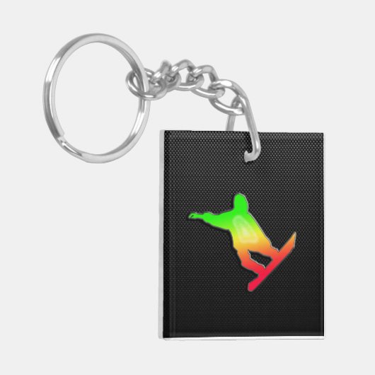 Snowboarding Sleutelhanger (Voorkant Links)