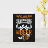 Snowboarding Snowboard  Beer Kaart (Gele Bloem)