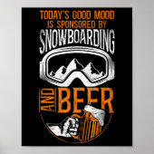 Snowboarding Snowboard Beer Poster (Voorkant)