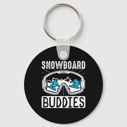 Snowboarding Snowboard Buddies Sleutelhanger (Voorkant)