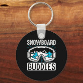 Snowboarding Snowboard Buddies Sleutelhanger (Voorkant)