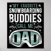 Snowboarding Snowboard  Dad Poster (Voorkant)
