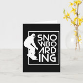 Snowboarding Snowboard Gift Love Snowboarding Kaart (Gele Bloem)