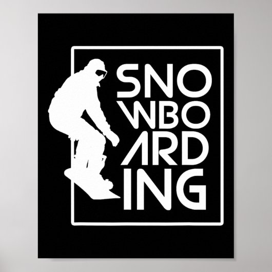 Snowboarding Snowboard Gift Love Snowboarding Poster (Voorkant)