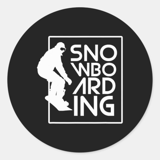 Snowboarding Snowboard Gift Love Snowboarding Ronde Sticker (Voorkant)