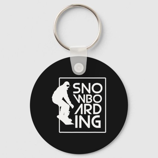 Snowboarding Snowboard Gift Love Snowboarding Sleutelhanger (Voorkant)