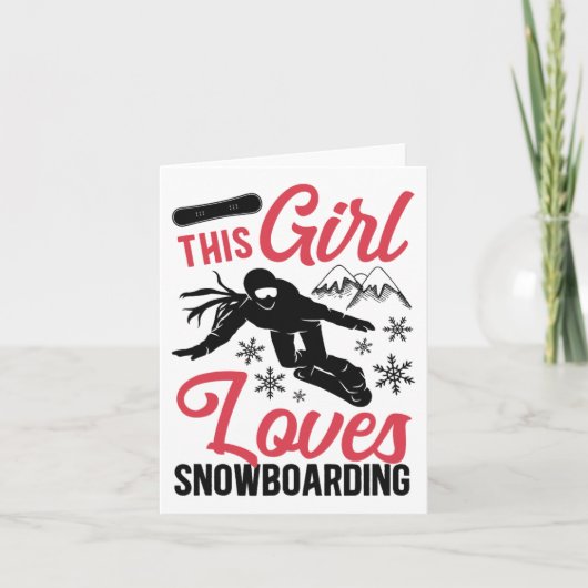 Snowboarding Snowboard Girl Kaart (Voorkant)