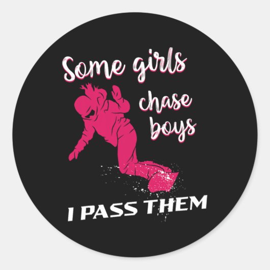 Snowboarding Snowboard  Girl Ronde Sticker (Voorkant)