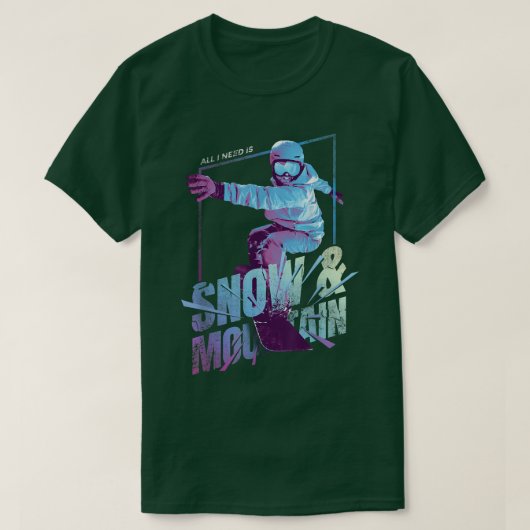 Snowboarding Snowboard Mountain Graphic T-shirt (Design voorkant)