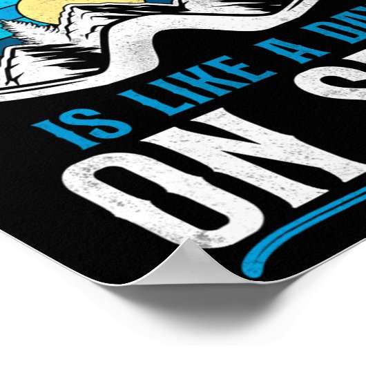 Snowboarding Snowboard  Retro Ski Skiing Go Poster (Hoek)