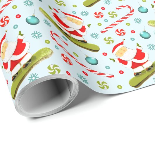 Snowboarding Snowboarder Christmas Holiday Gift Cadeaupapier (Rol Hoek)