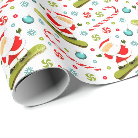 Snowboarding Snowboarder Christmas Holiday Gift Cadeaupapier (Rol Hoek)