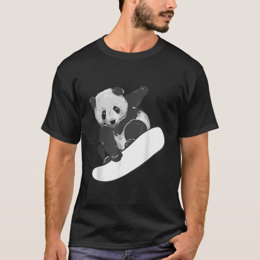 Snowboarding Snowboarding Panda T-shirt (Voorkant)