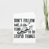 Snowboarding Snowborder Volg Mij Niet 1 Kaart (Voorkant)