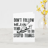 Snowboarding Snowborder Volg Mij Niet 1 Kaart (Gele Bloem)