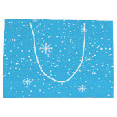 Snowboarding Snowman Gift Bag Large Groot Cadeauzakje (Achterkant)