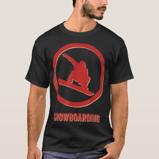 Snowboarding Sport Retro T-shirt (Voorkant)