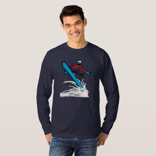 Snowboarding T-shirt (Voorkant volledig)