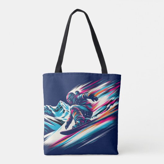 Snowboarding Tote Bag (Achterkant)