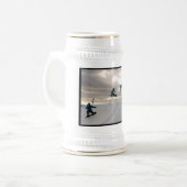 Snowboarding Tricks Beer Stein Bierpul (Voorkant links)