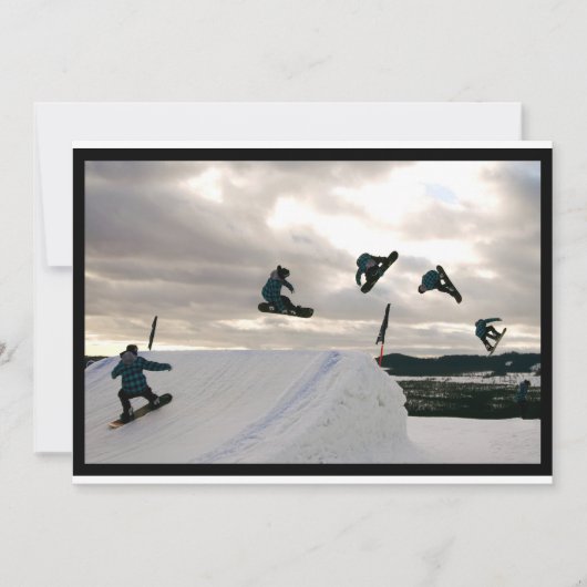 Snowboarding Tricks Invitation Kaart (Voorkant)