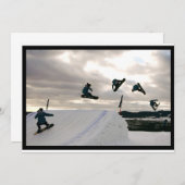 Snowboarding Tricks Invitation Kaart (Voorkant / Achterkant)