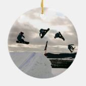 Snowboarding Tricks Ornaments Keramisch Ornament (Achterkant)