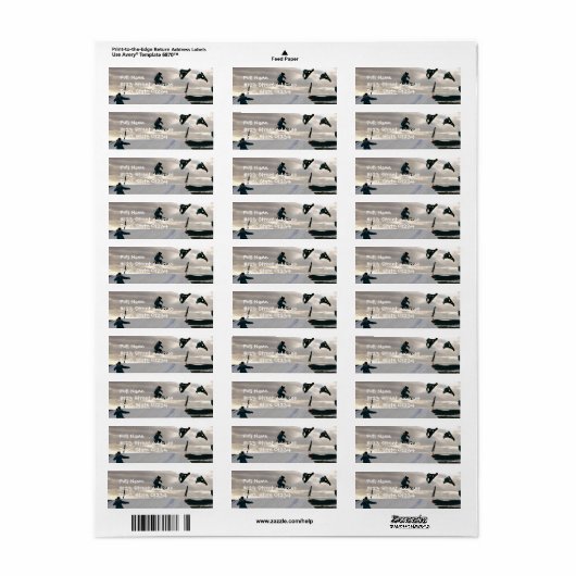 Snowboarding Tricks Retouradres Label (Full Sheet)