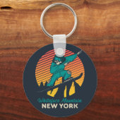 Snowboarding Trip Whiteface Mountain New York Sleutelhanger (Voorkant)